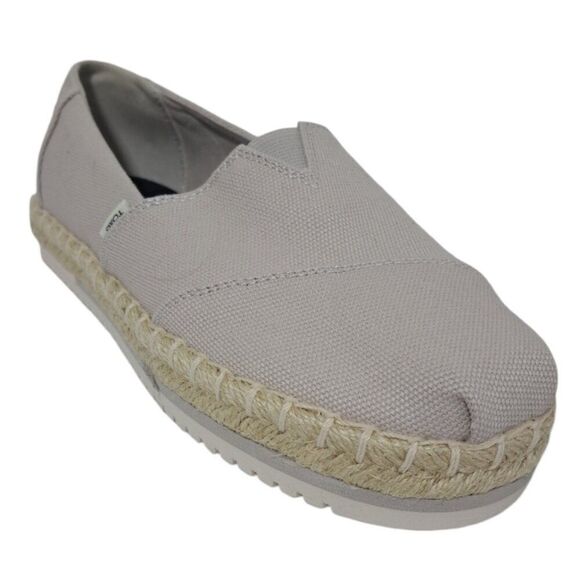 Toms Women's Sand Canvas Platform Espadrille Summer Vacation Resort Travel  6.5 - Picture 2 of 9